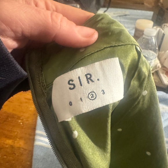 SIR THE LABEL Elsa SHORTS polka dot olive size 2 (US 6). - Picture 9 of 12